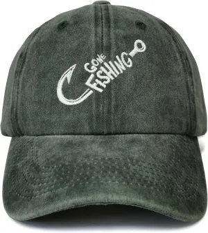 Embroidered Gone Fishing Hats