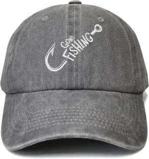 Embroidered Gone Fishing Hats