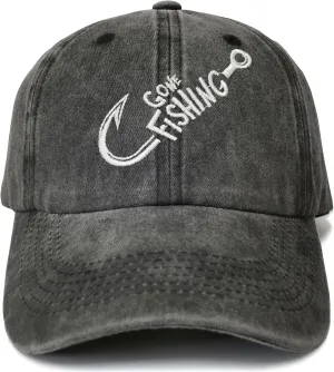 Embroidered Gone Fishing Hats