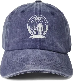 Embroidered UFO Alien Big Foot Hats