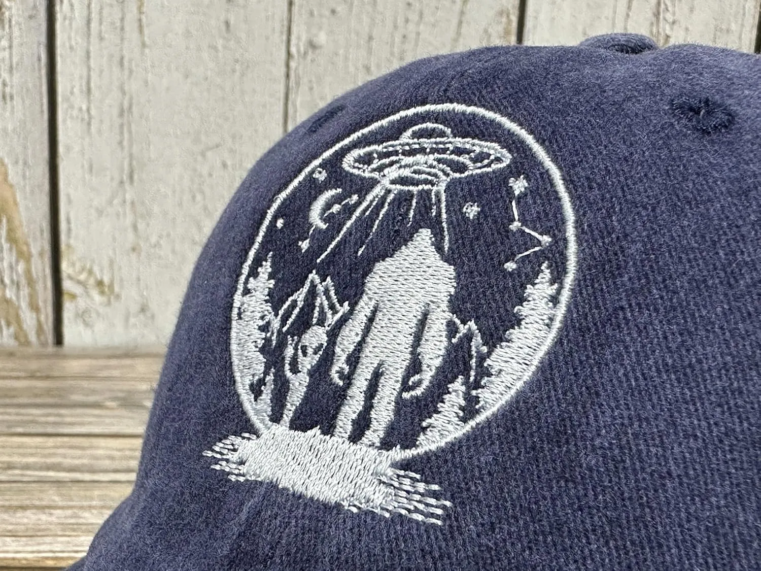 Embroidered UFO Alien Big Foot Hats