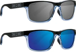 Epoch Eyewear Delta Sunglasses 2 Pair Crystal Blue Black Frame Smoke Lens Blue Mirror Lens