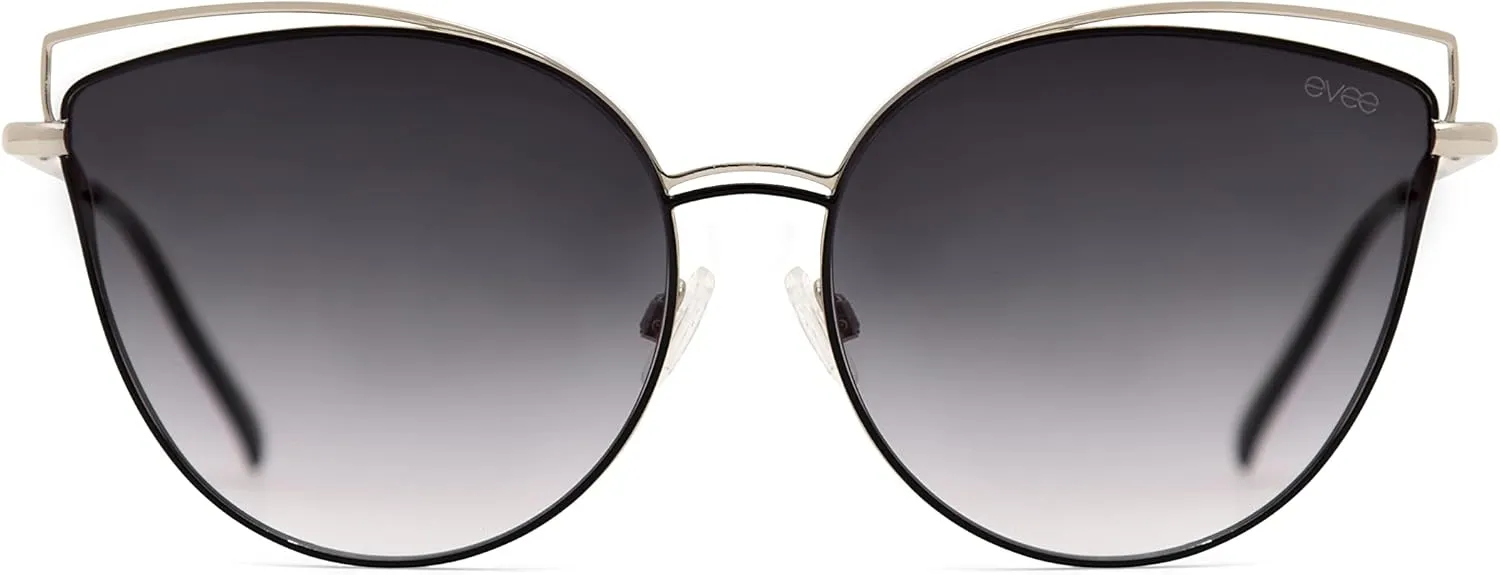 EVEE Oversize Double Wire Cat-Eye Sunglasses (Kitey)