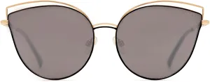EVEE Oversize Double Wire Cat-Eye Sunglasses (Kitey)