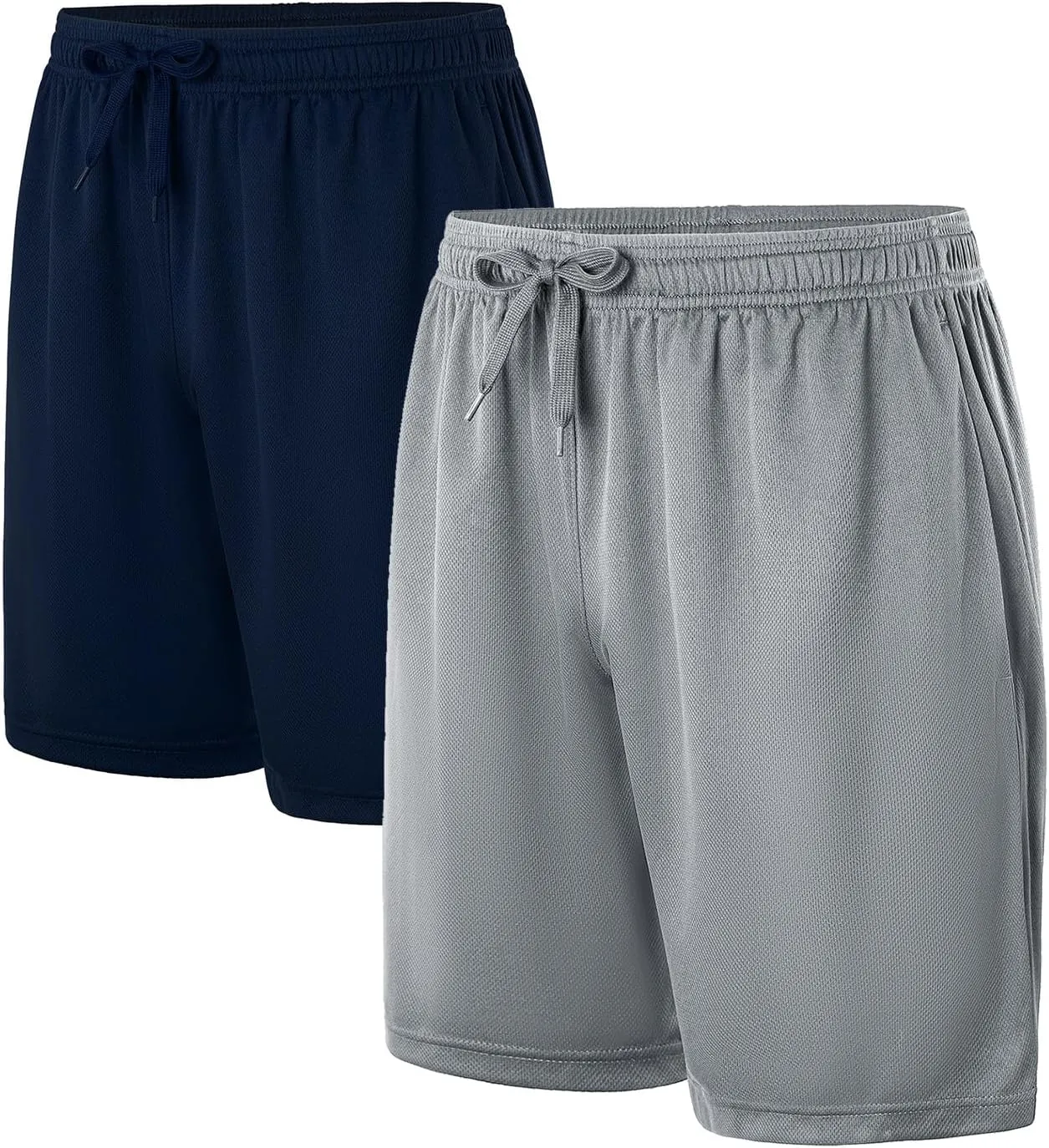 Facitisu Men Athletic Shorts Pack Lightweight Activewear Quick Dry Elastic Waistband Workout Shorts