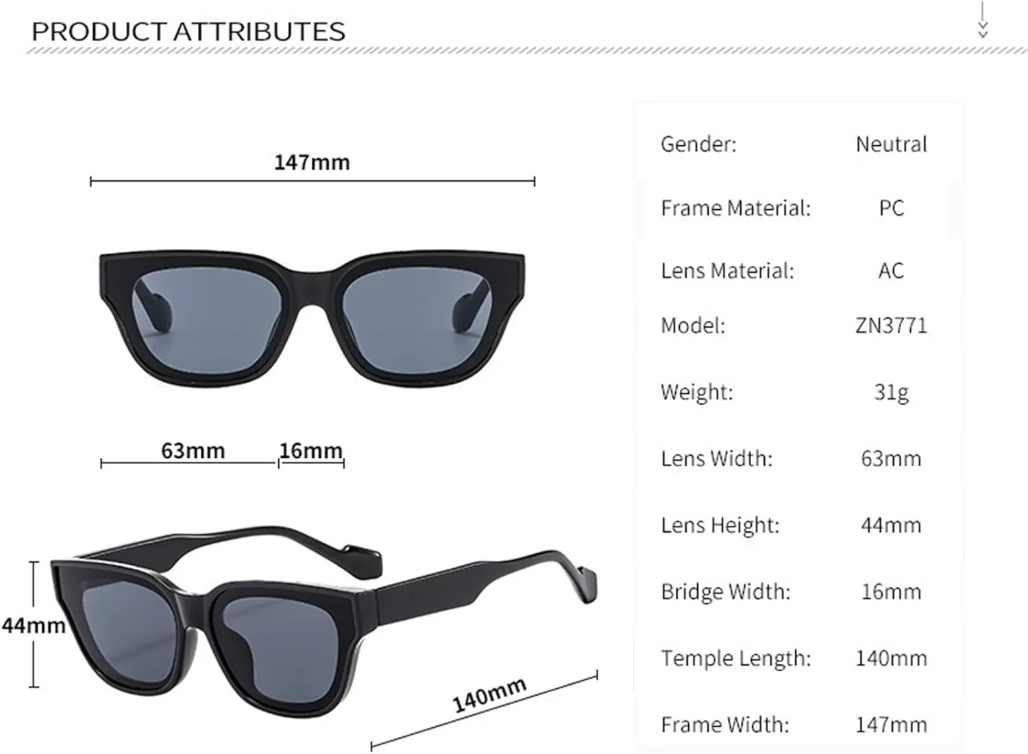 Fashion Men And Women Outdoor Driving UV400 Vacation Daily Commuting Polarized Sunglasses
