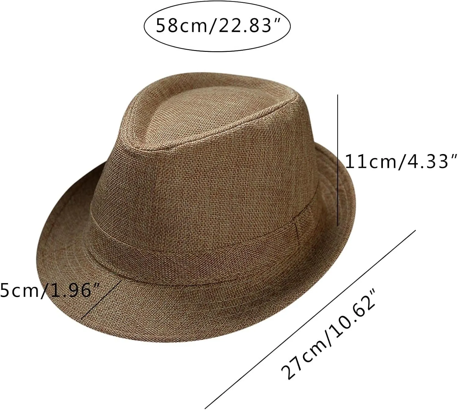 Fedora Hats for Men Women Classic Short Brim Manhatta Fedora Hat with Band Costume Accessory for Men Sun Hat