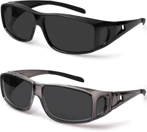Fit Over Wrap Sunglasses Polarized Lens Wear Over Eyeglasses 100% UV Protection for Men and Women