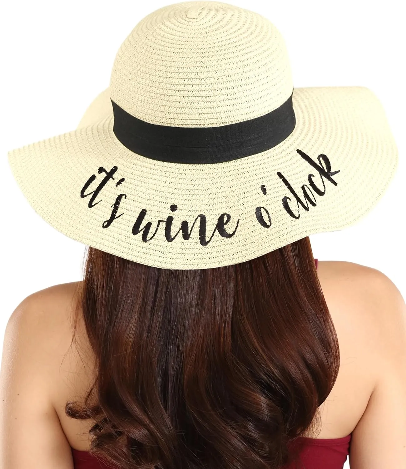 Foldable Beach Hats for Women-Floppy Sun Hats for Women,Roll up Straw Hats for Women,Summer Vacation Hats&Beach Wide Brim Hat