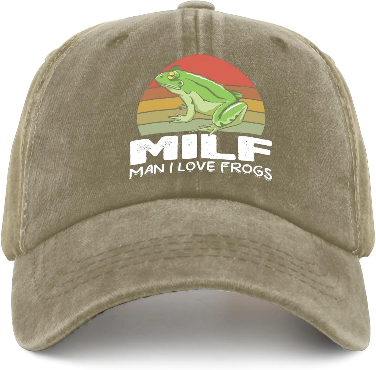 Frogs Cap 80s Hat Pigment Black Fishing Hat Gifts for Women