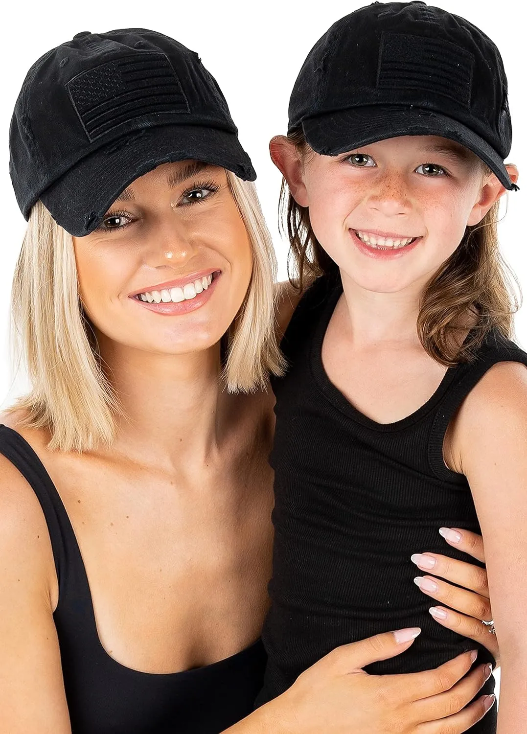 Funky Junque Mommy and Me Mother Daughter Low Profile Unconstructed Embroidered Baseball Patch Cap Hat