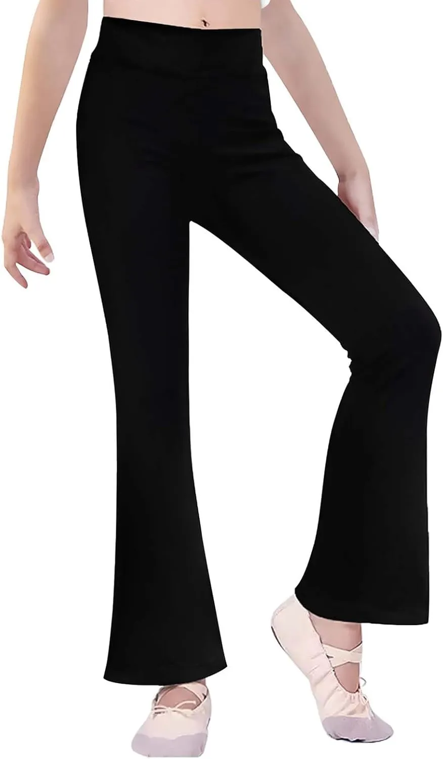 Girls Sweatpants Baggy Black Yoga Pants for Girl Soft Stretch Flare Leggings Little/Tween/Teen Kids Outfits Clothes