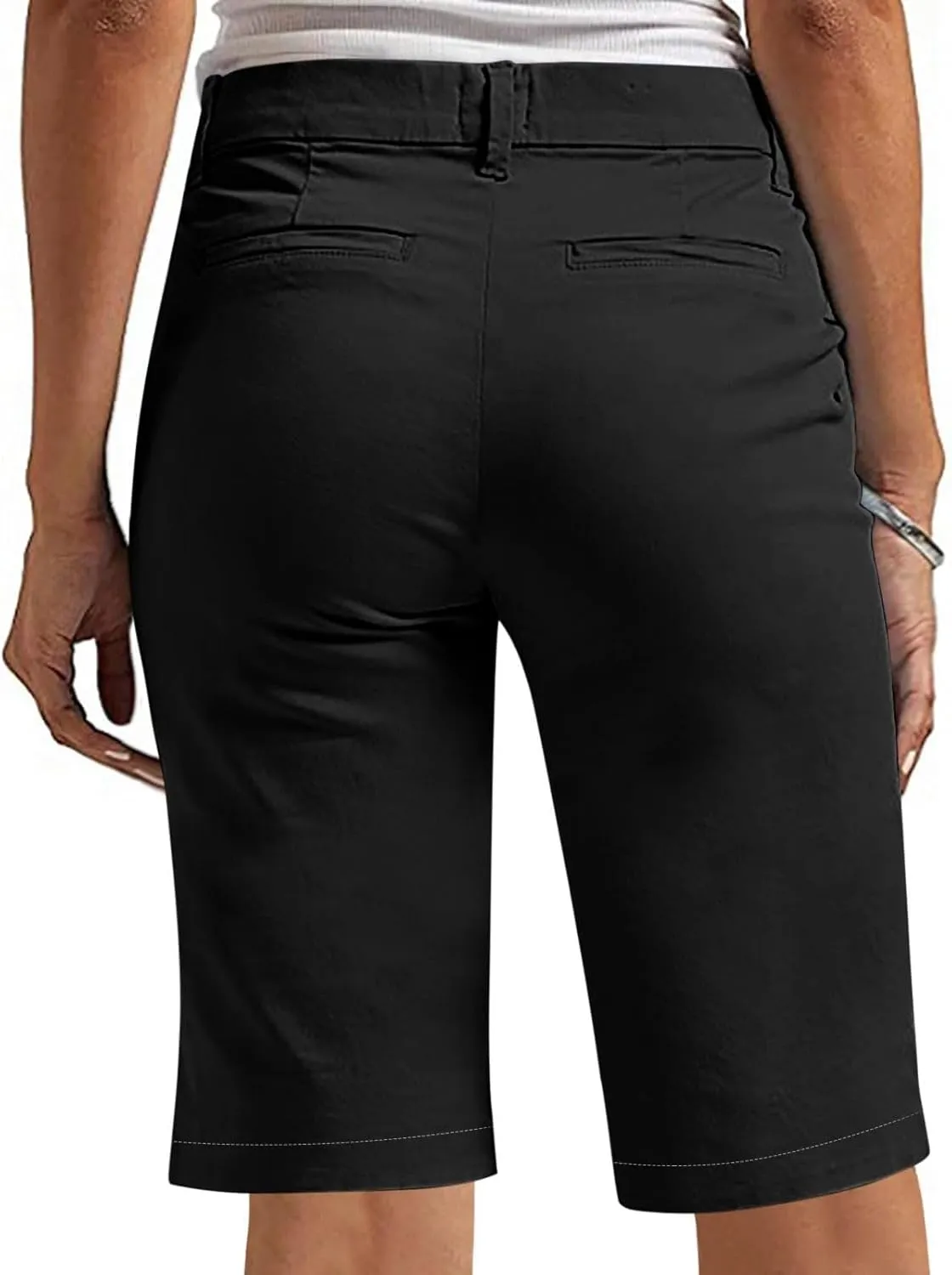 GOFULY Bermuda Shorts for Women Trendy 2025 Summer High Waisted Shorts Casual Straight Leg Comfy Solid Outfits with Pockets