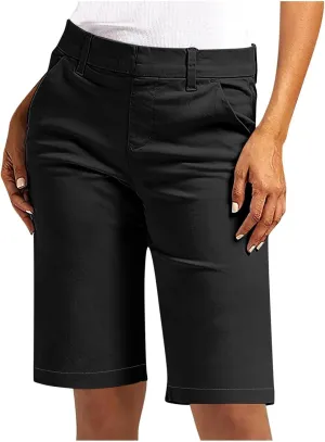 GOFULY Bermuda Shorts for Women Trendy 2025 Summer High Waisted Shorts Casual Straight Leg Comfy Solid Outfits with Pockets