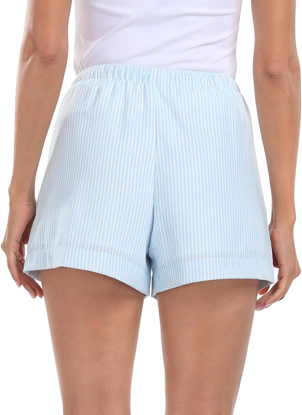 HDE Women's Linen Blend Drawstring Shorts High Waisted 4" Inseam Summer Shorts