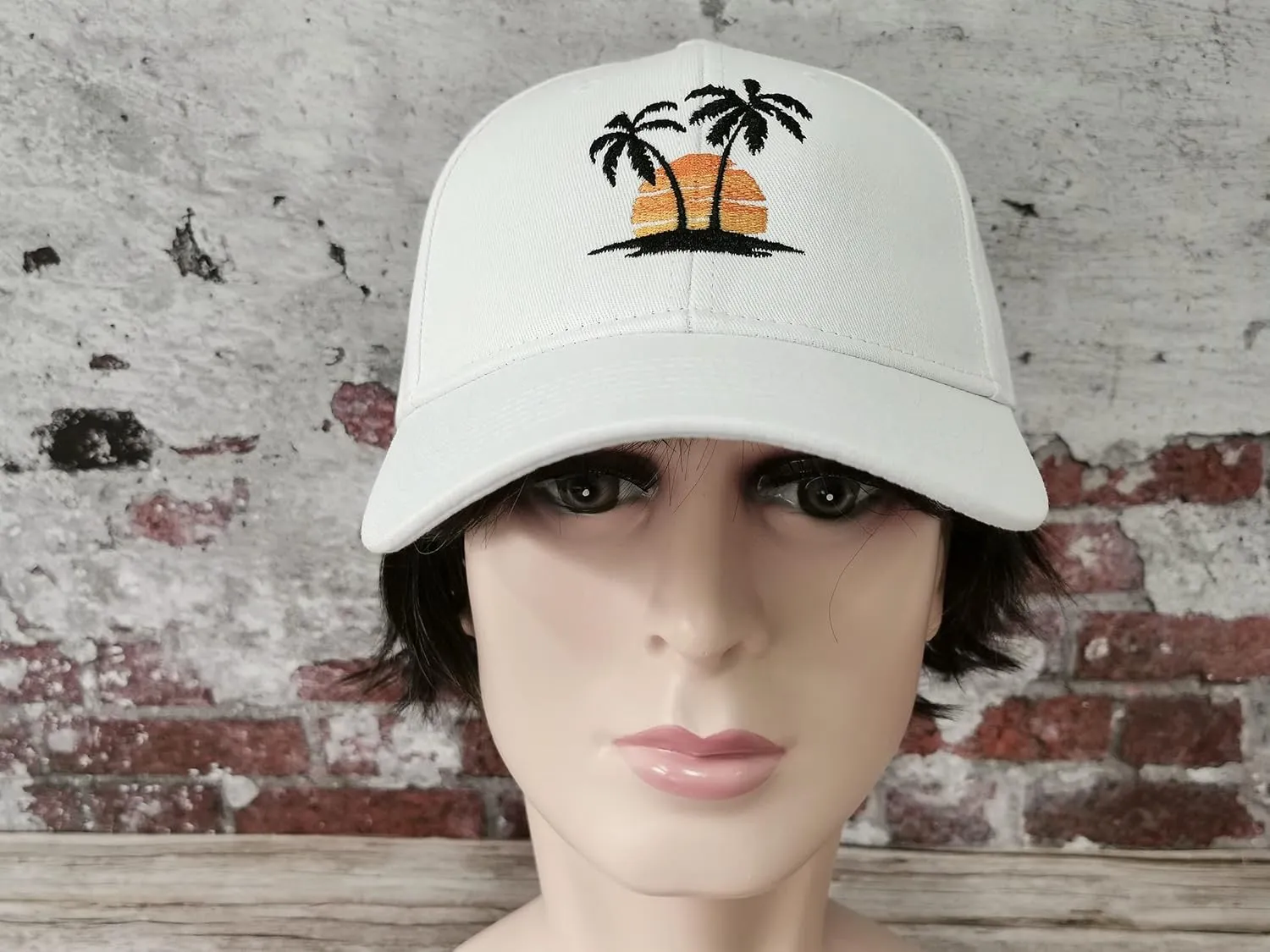 Hepandy Embroidered Palm Tree Hats for Men Women