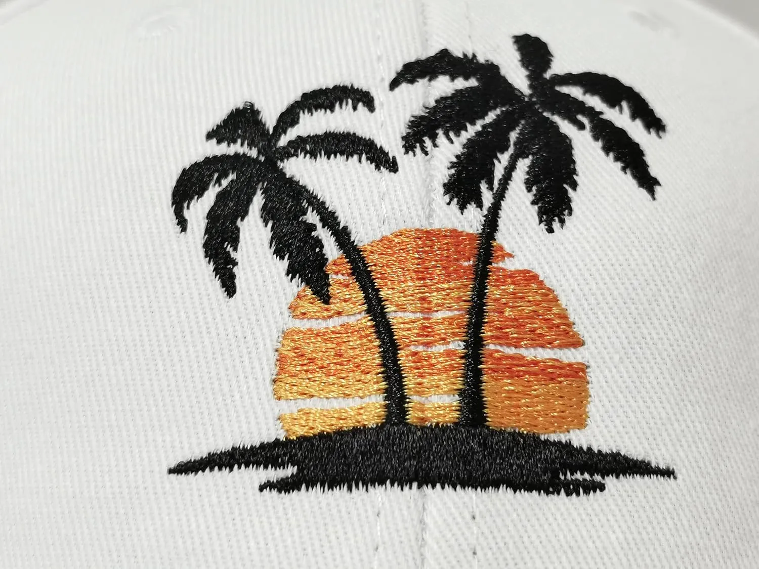 Hepandy Embroidered Palm Tree Hats for Men Women