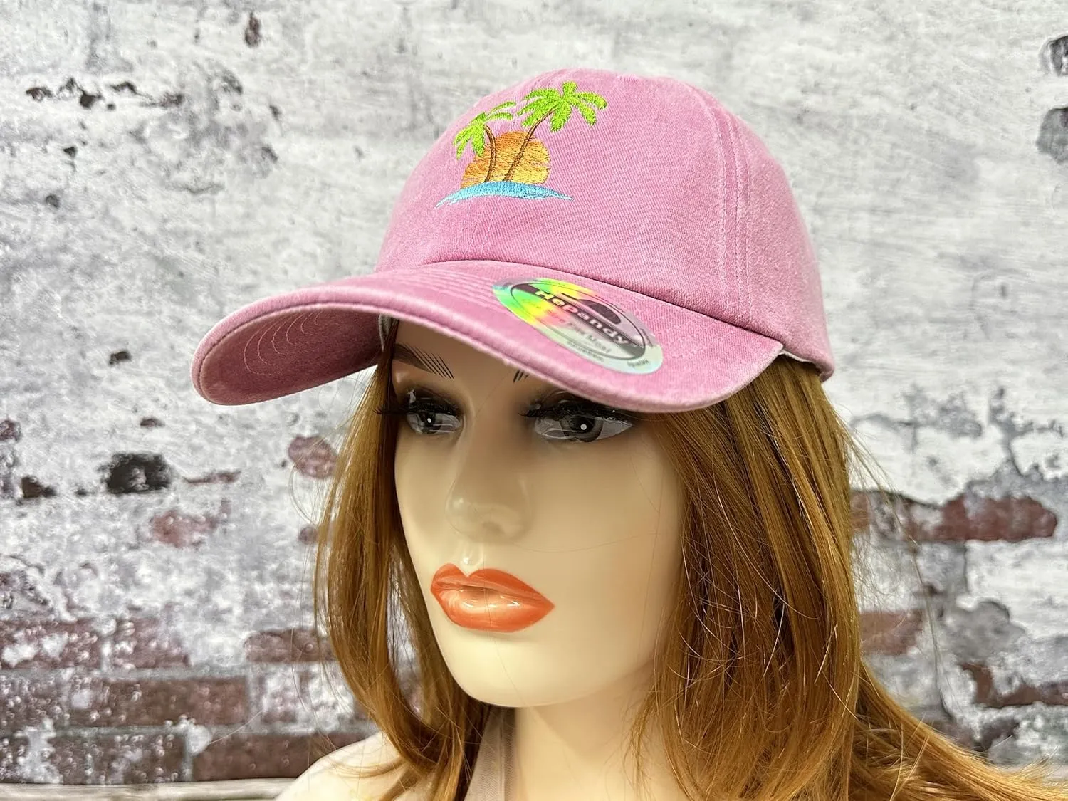 Hepandy Embroidered Palm Tree Hats for Men Women