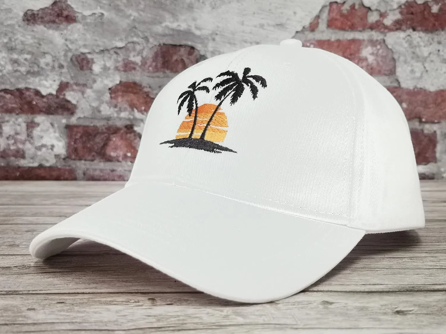 Hepandy Embroidered Palm Tree Hats for Men Women