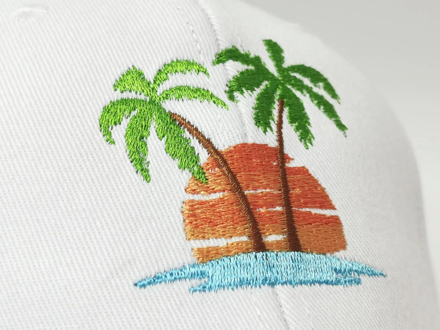 Hepandy Embroidered Palm Tree Hats for Men Women