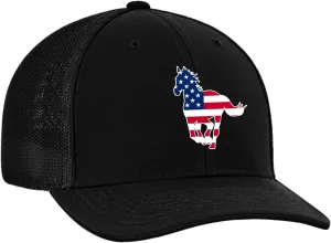 Heritage Pride Embroidered American Flag Filled Farm Animals Patriotic Mesh Back Trucker Hat