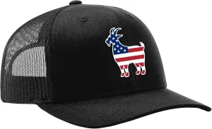 Heritage Pride Embroidered American Flag Filled Farm Animals Patriotic Mesh Back Trucker Hat