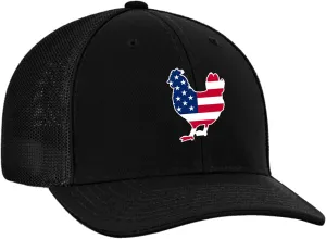 Heritage Pride Embroidered American Flag Filled Farm Animals Patriotic Mesh Back Trucker Hat