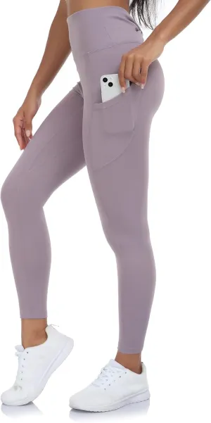 High Waisted Gym Yoga Pants with Pockets, Tummy Control Activewear Workout Leggings for Women