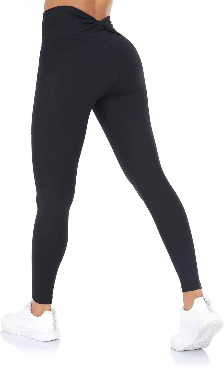 High Waisted Gym Yoga Pants with Pockets, Tummy Control Activewear Workout Leggings for Women
