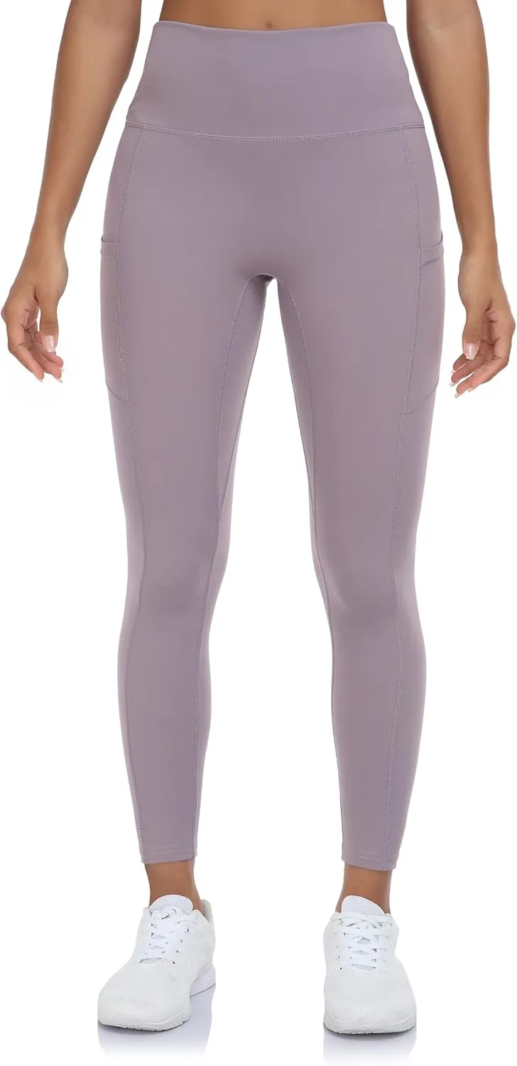 High Waisted Gym Yoga Pants with Pockets, Tummy Control Activewear Workout Leggings for Women