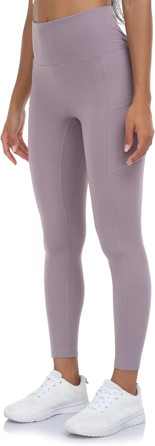 High Waisted Gym Yoga Pants with Pockets, Tummy Control Activewear Workout Leggings for Women