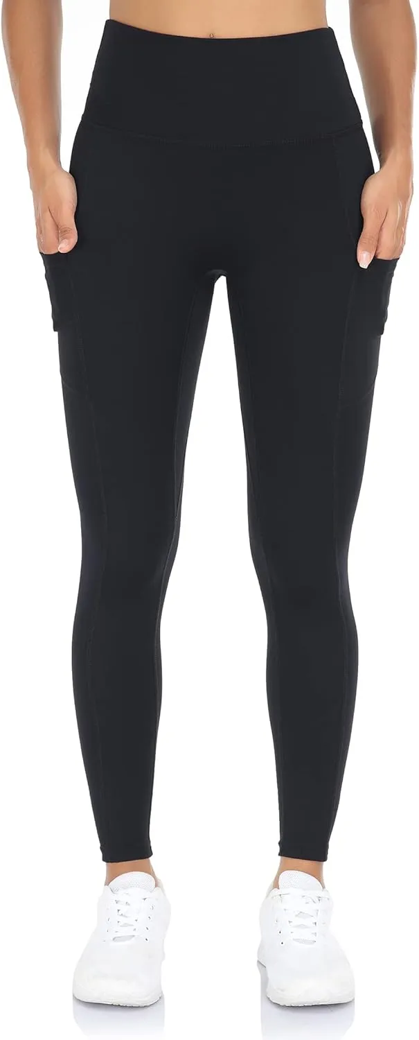 High Waisted Gym Yoga Pants with Pockets, Tummy Control Activewear Workout Leggings for Women