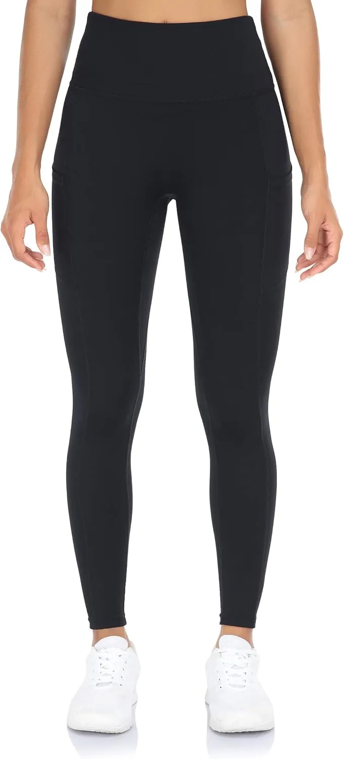 High Waisted Gym Yoga Pants with Pockets, Tummy Control Activewear Workout Leggings for Women