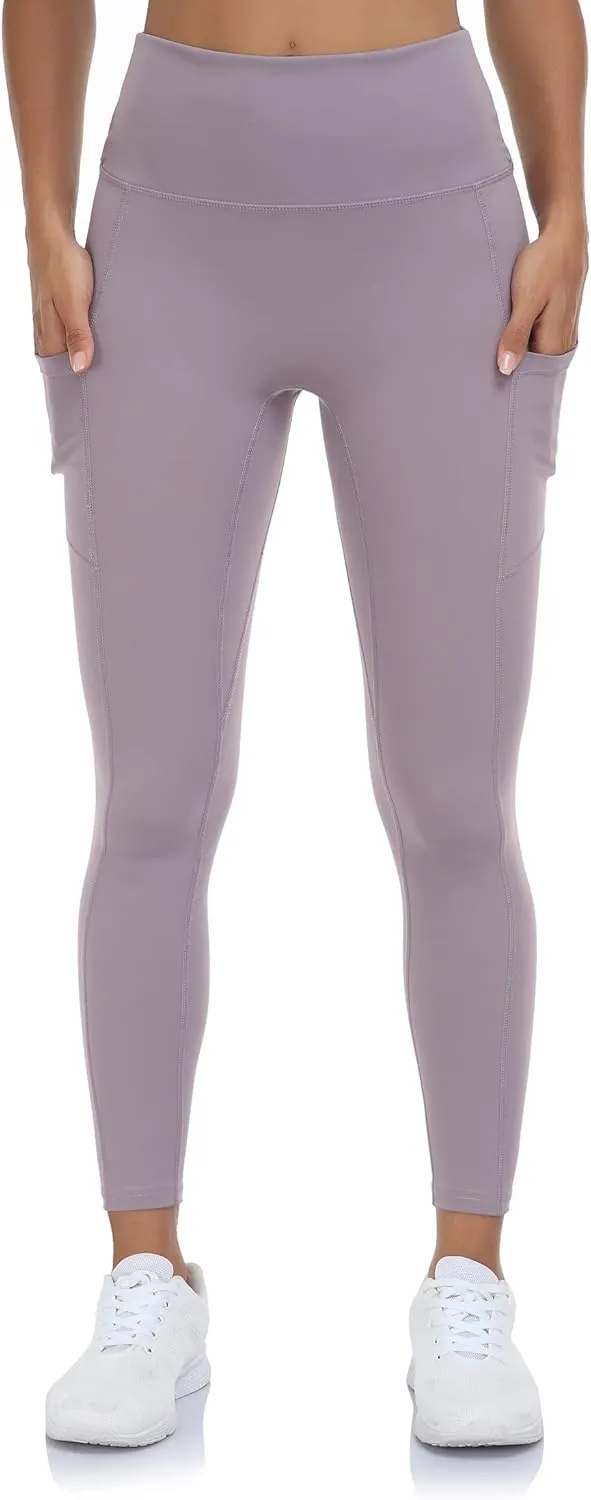 High Waisted Gym Yoga Pants with Pockets, Tummy Control Activewear Workout Leggings for Women