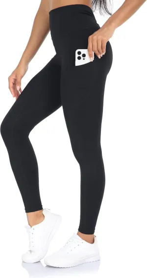 High Waisted Gym Yoga Pants with Pockets, Tummy Control Activewear Workout Leggings for Women