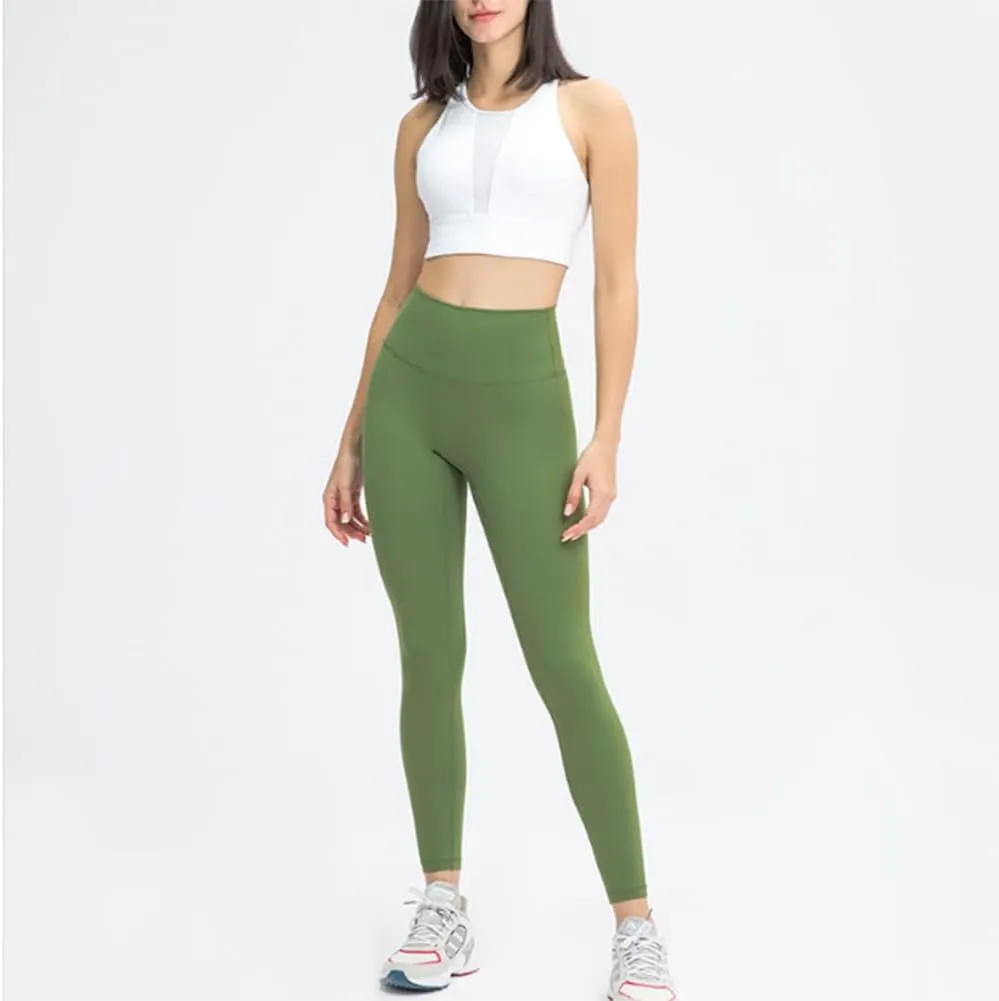 HSQSMWJ Women High Waist Anti Cellulite Push Up Workout Yoga Pants Scrunch Butt Lifting Compression Tights Leggings