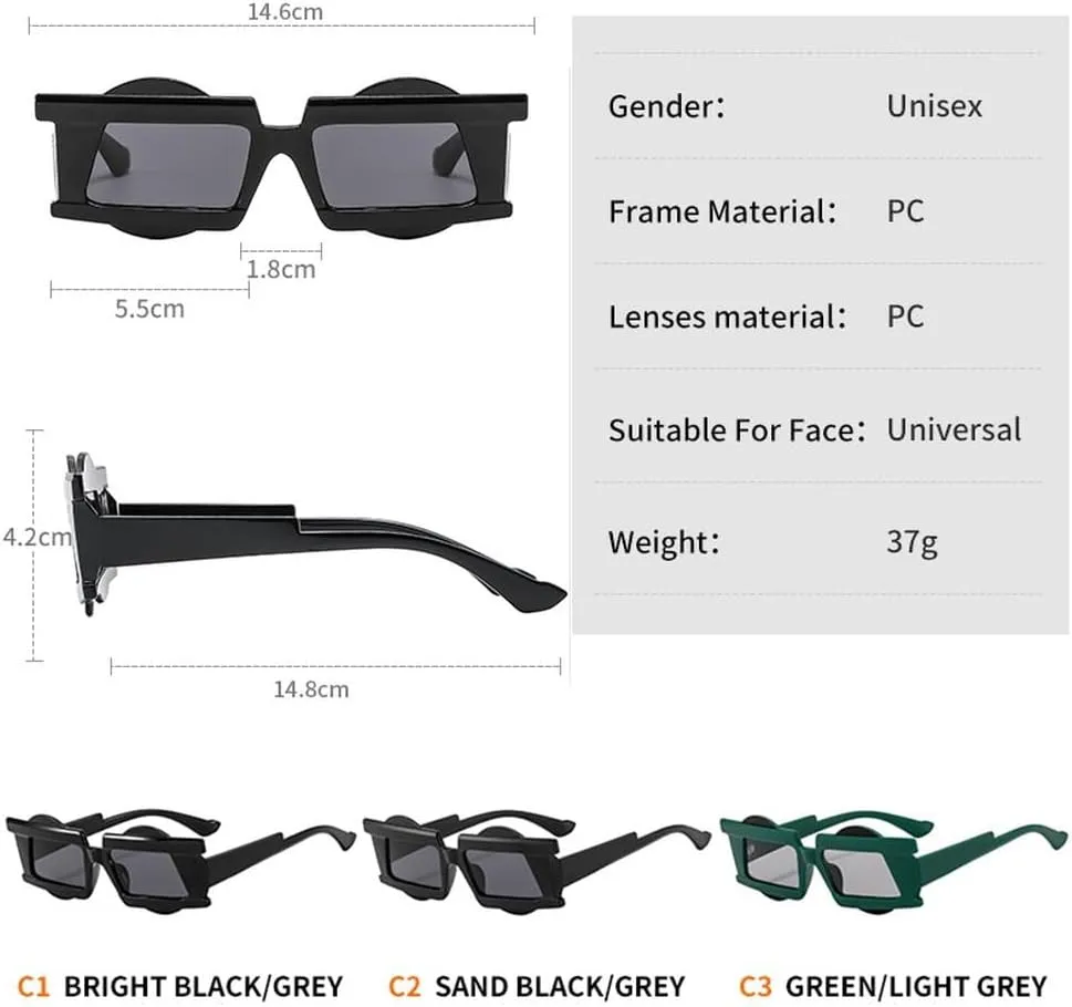 Irregular Sunglasses Women Double Color Frame Female Shades Luxury Sun Glasses UV400 Eyewear