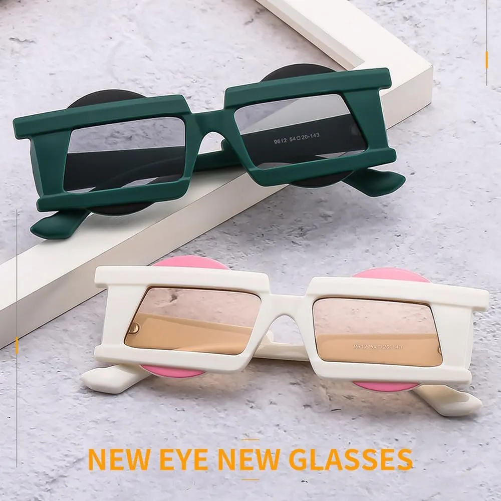 Irregular Sunglasses Women Double Color Frame Female Shades Luxury Sun Glasses UV400 Eyewear