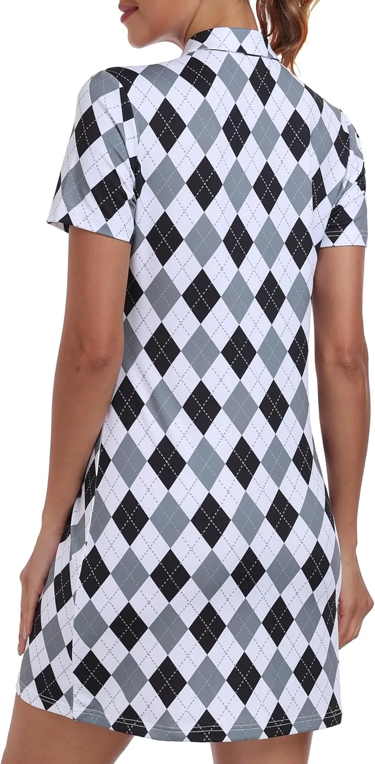 JINSHI Women T Shirt Dress Hiking/Tennis/Golf/Leisure Comfortable and Soft Athletic Dress for Women