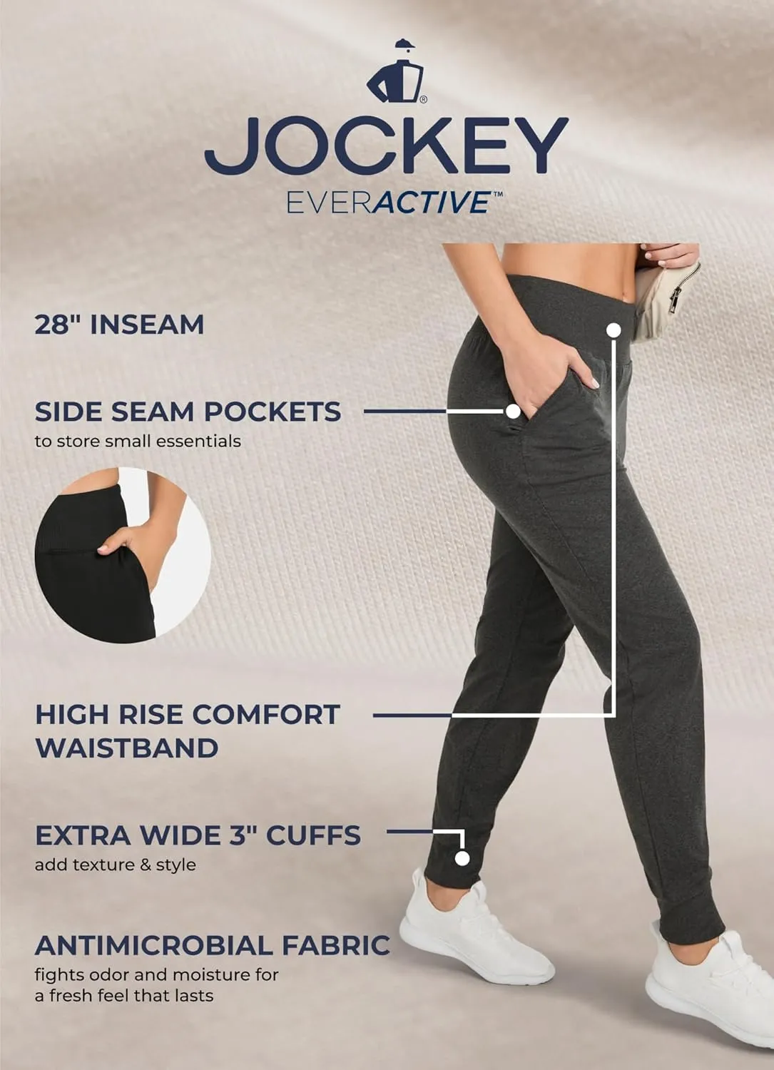 Jockey Women's Activewear EVERACTIVE Jogger