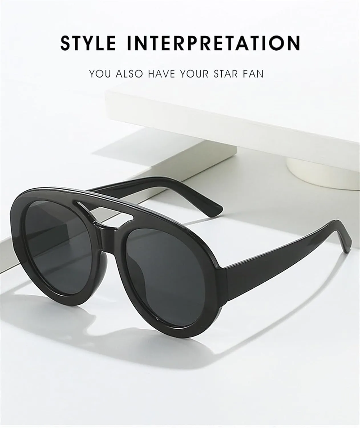 Large Frame Men's And Women's Sports Sunglasses Driver Commuter Shopping Outdoor Sun Glasses
