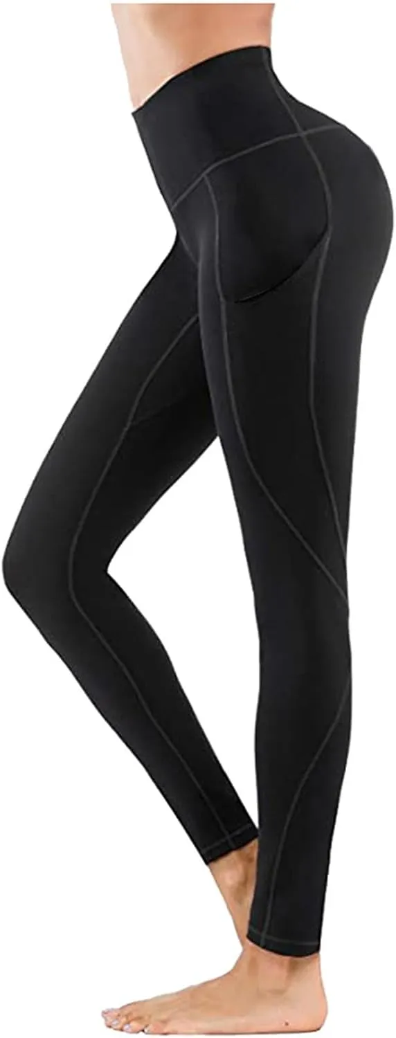 Leggings with Pockets for Women,Leggings for Women Tummy Control,Buttery Soft Yoga Pants for Workout Running Athletic