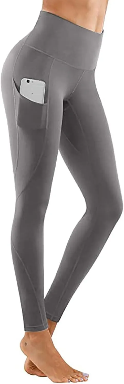 Leggings with Pockets for Women,Leggings for Women Tummy Control,Buttery Soft Yoga Pants for Workout Running Athletic
