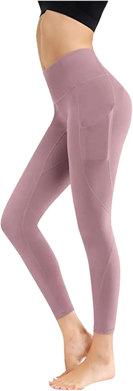 Leggings with Pockets for Women,Leggings for Women Tummy Control,Buttery Soft Yoga Pants for Workout Running Athletic