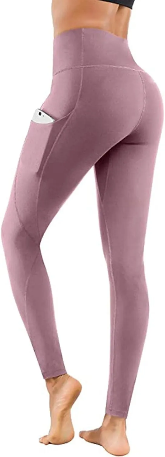 Leggings with Pockets for Women,Leggings for Women Tummy Control,Buttery Soft Yoga Pants for Workout Running Athletic