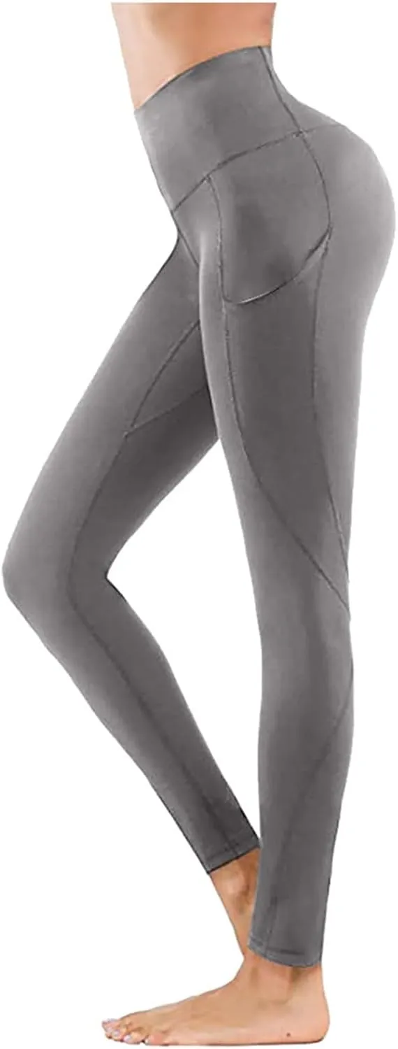Leggings with Pockets for Women,Leggings for Women Tummy Control,Buttery Soft Yoga Pants for Workout Running Athletic