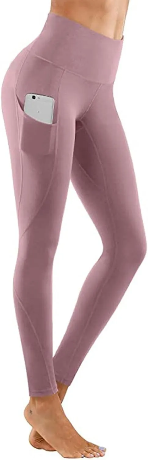 Leggings with Pockets for Women,Leggings for Women Tummy Control,Buttery Soft Yoga Pants for Workout Running Athletic