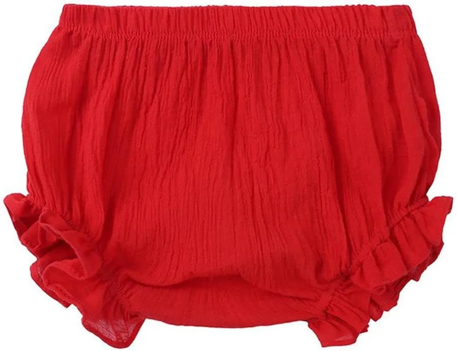 LNICEAR Toddler Kids Baby Girls Cotton Linen Shorts Basic Summer Plain Bloomers