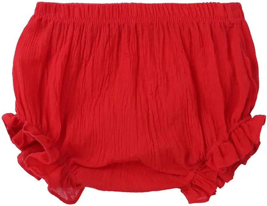 LNICEAR Toddler Kids Baby Girls Cotton Linen Shorts Basic Summer Plain Bloomers