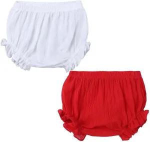 LNICEAR Toddler Kids Baby Girls Cotton Linen Shorts Basic Summer Plain Bloomers